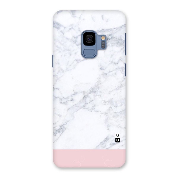 Pink White Merge Marble Back Case for Galaxy S9