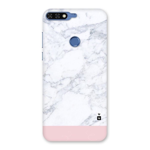 Pink White Merge Marble Back Case for Honor 7C