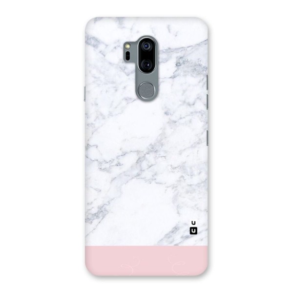 Pink White Merge Marble Back Case for LG G7