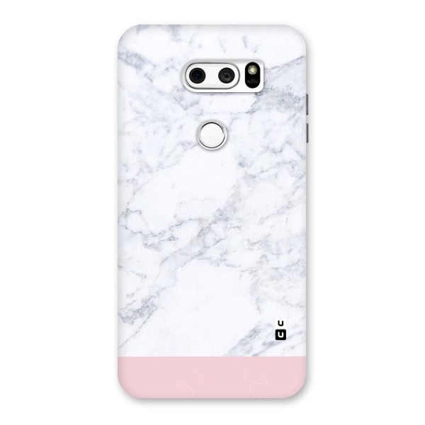 Pink White Merge Marble Back Case for LG V30
