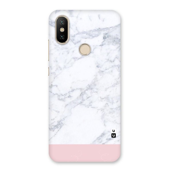 Pink White Merge Marble Back Case for Mi A2