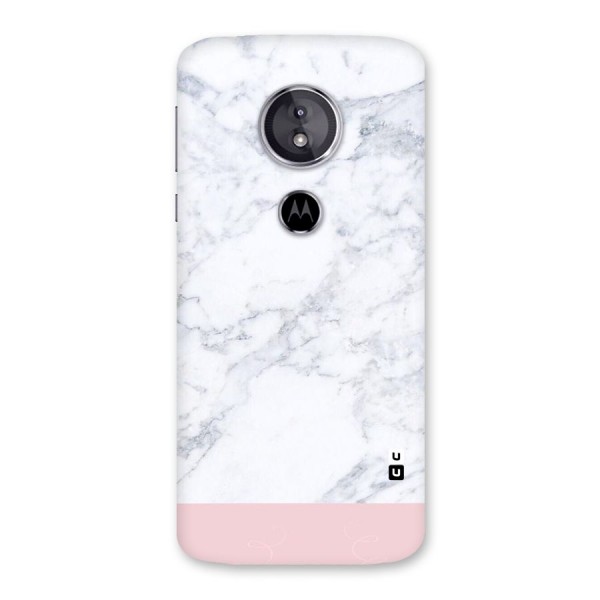 Pink White Merge Marble Back Case for Moto E5