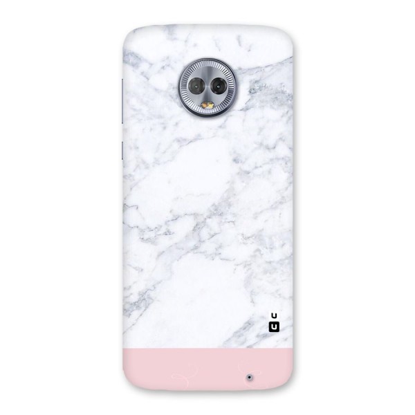 Pink White Merge Marble Back Case for Moto G6 Plus