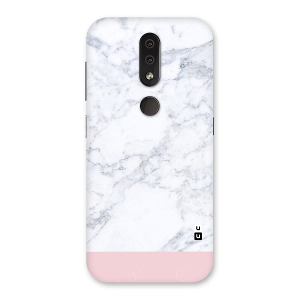Pink White Merge Marble Back Case for Nokia 4.2