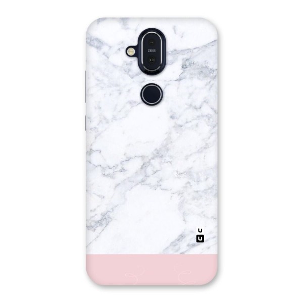 Pink White Merge Marble Back Case for Nokia 8.1