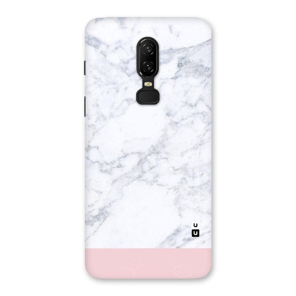 Pink White Merge Marble Back Case for OnePlus 6