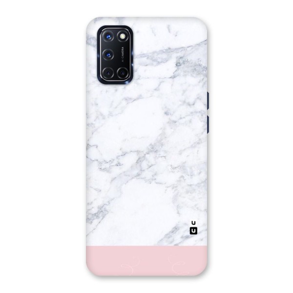 Pink White Merge Marble Back Case for Oppo A52