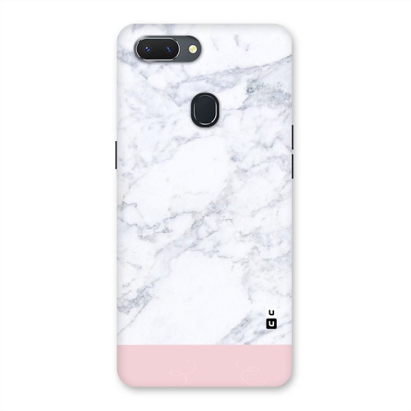 Pink White Merge Marble Back Case for Oppo Realme 2