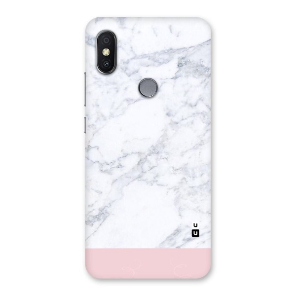 Pink White Merge Marble Back Case for Redmi Y2