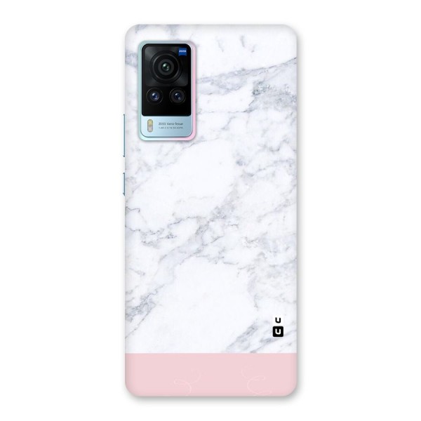 Pink White Merge Marble Back Case for Vivo X60 Pro