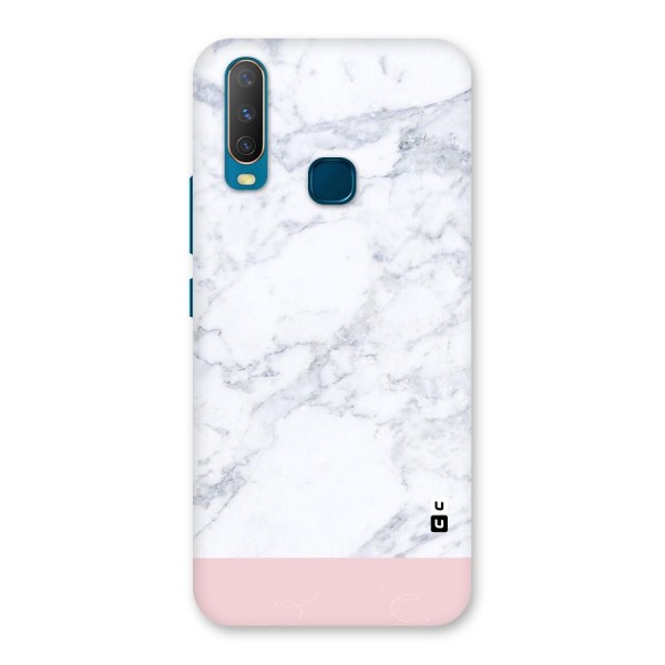 Pink White Merge Marble Back Case for Vivo Y17