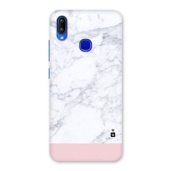 Pink White Merge Marble Back Case for Vivo Y91