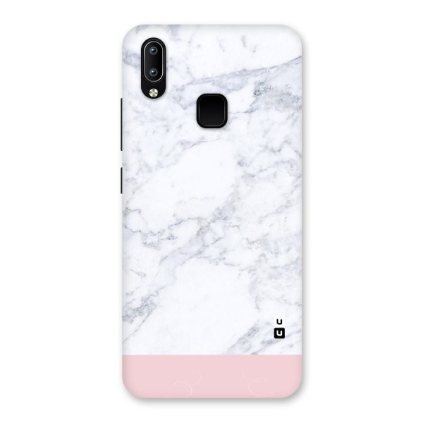 Pink White Merge Marble Back Case for Vivo Y95