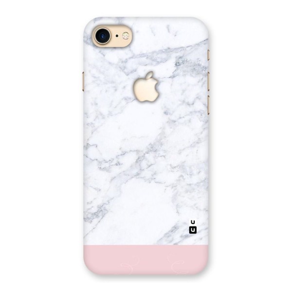 Pink White Merge Marble Back Case for iPhone 7 Apple Cut