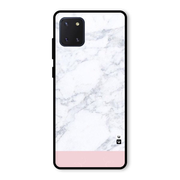 Pink White Merge Marble Glass Back Case for Galaxy Note 10 Lite
