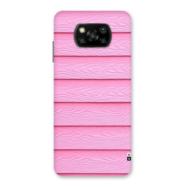 Pink Wood Back Case for Poco X3