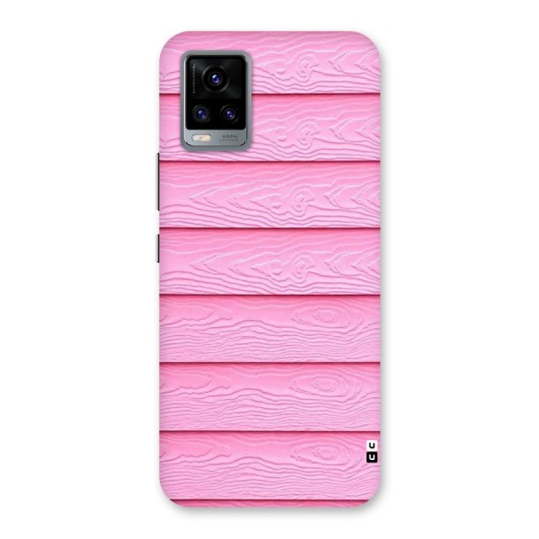 Pink Wood Back Case for Vivo V20