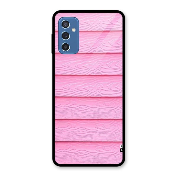 Pink Wood Glass Back Case for Galaxy M52 5G