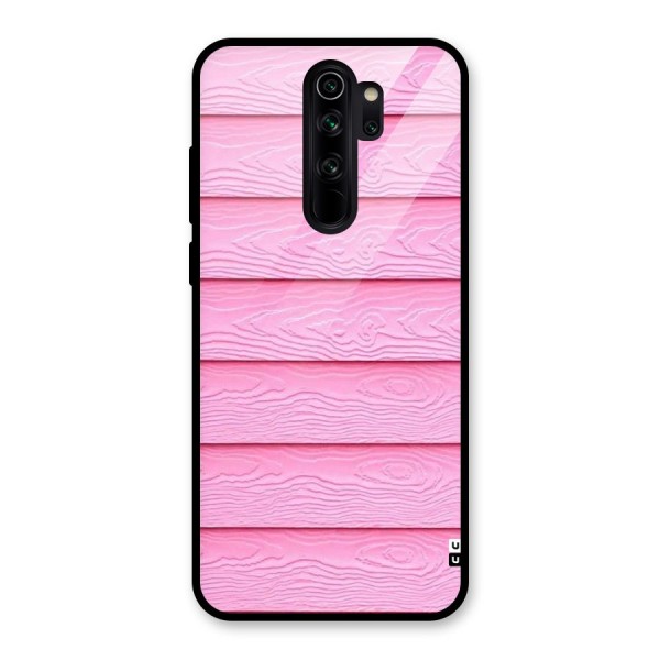 Pink Wood Glass Back Case for Redmi Note 8 Pro
