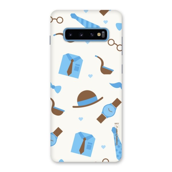 Pipe Hat Watch Pattern Back Case for Galaxy S10 Plus