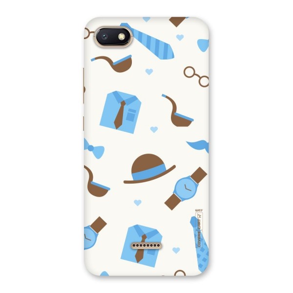 Pipe Hat Watch Pattern Back Case for Redmi 6A