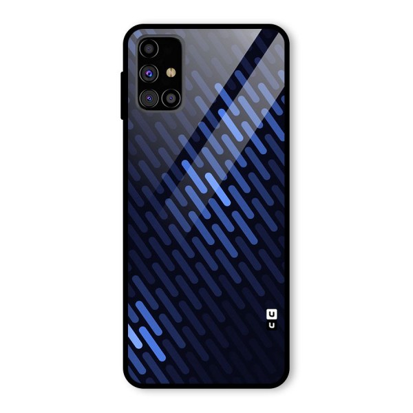 Pipe Shades Pattern Printed Glass Back Case for Galaxy M31s