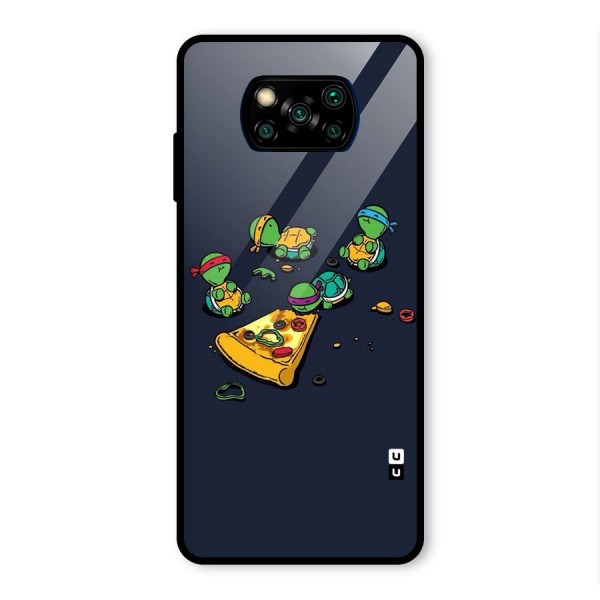 Pizza Overload Glass Back Case for Poco X3 Pro