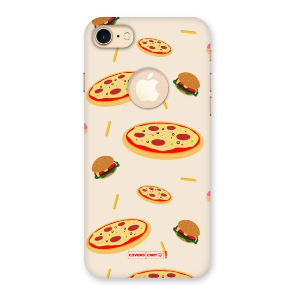 Pizza and Burger Love Back Case for iPhone 7 Logo Cut
