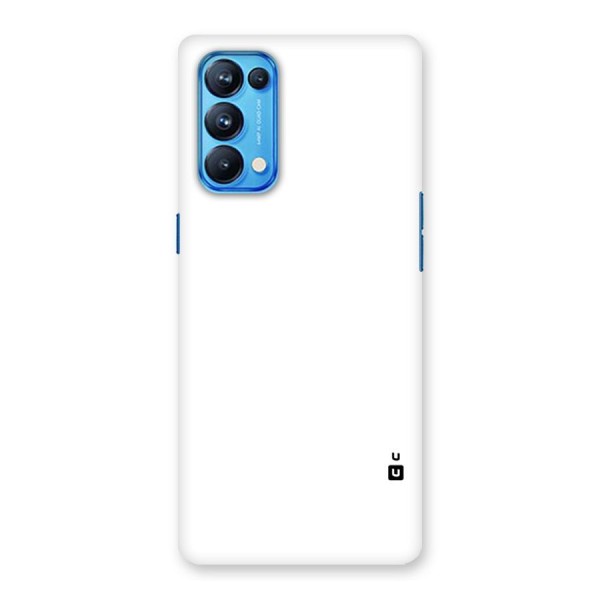 Plain White Back Case for Oppo Reno5 Pro 5G