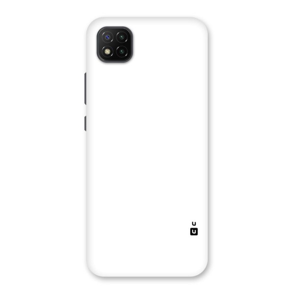 Plain White Back Case for Poco C3