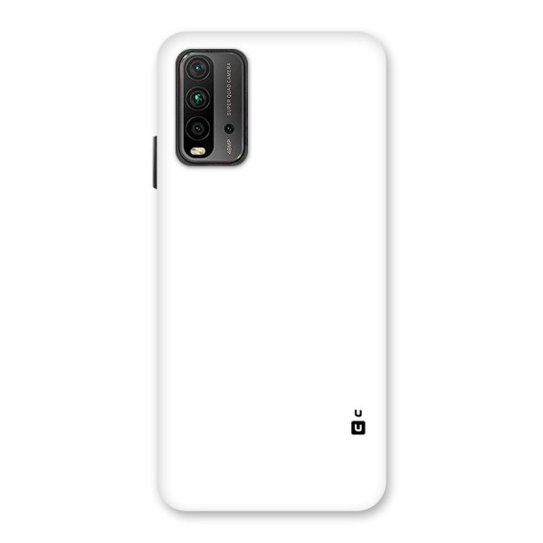 Plain White Back Case for Redmi 9 Power