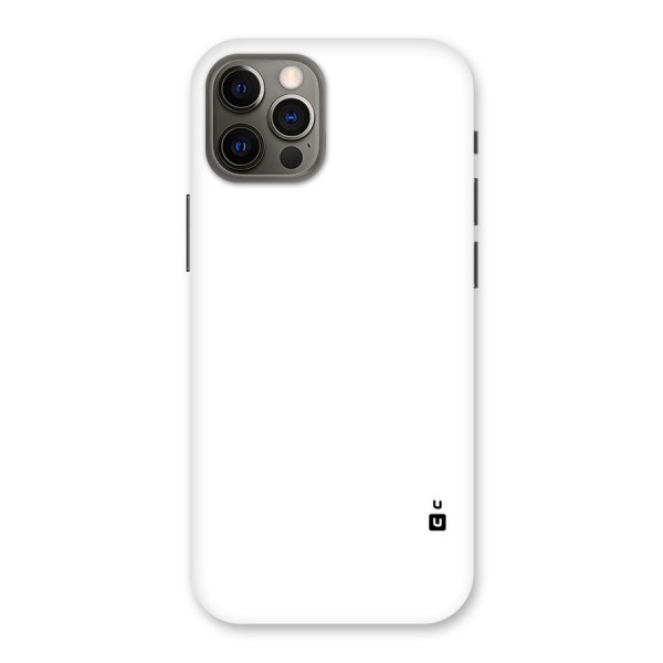 Plain White Back Case for iPhone 12 Pro