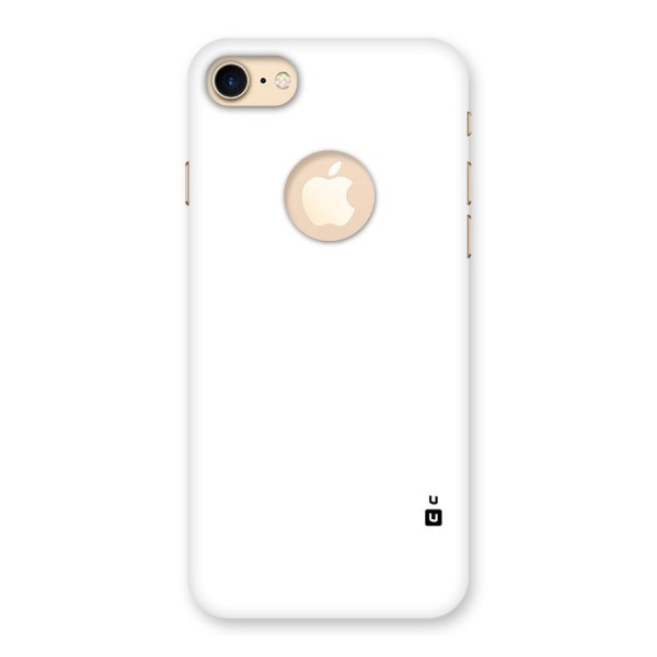 Plain White Back Case for iPhone 8 Logo Cut