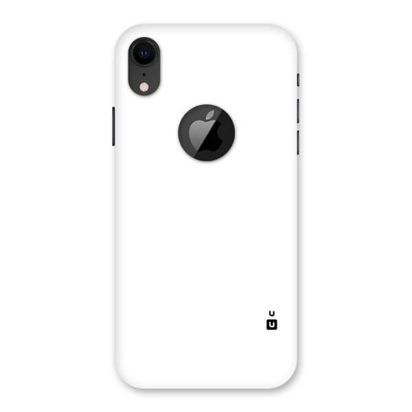 Plain White Back Case for iPhone XR Logo Cut