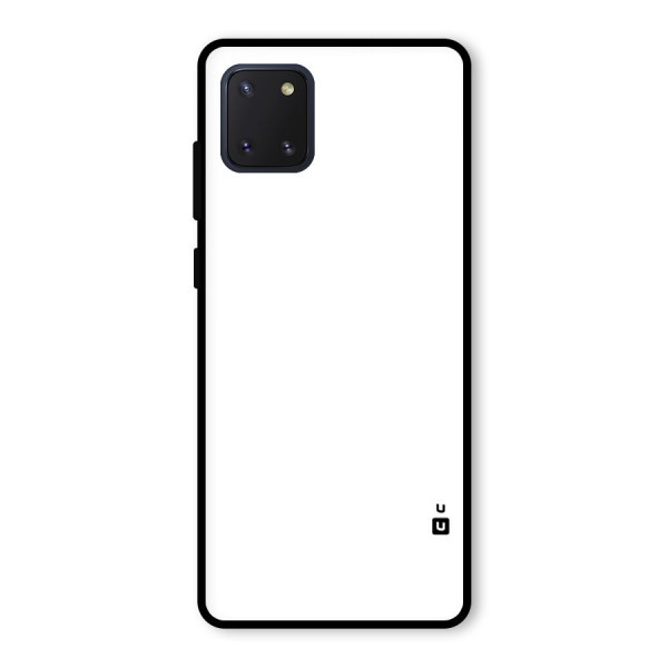 Plain White Glass Back Case for Galaxy Note 10 Lite