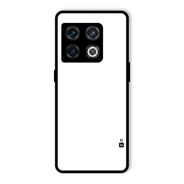 Plain White Glass Back Case for OnePlus 10 Pro 5G