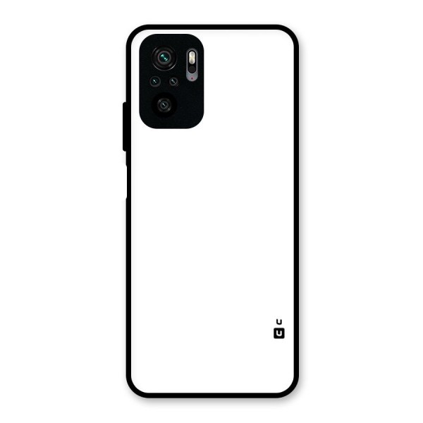 Plain White Glass Back Case for Redmi Note 10S