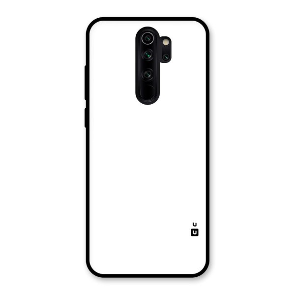 Plain White Glass Back Case for Redmi Note 8 Pro