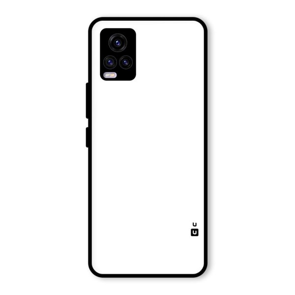 Plain White Glass Back Case for Vivo V20