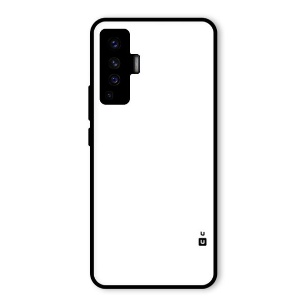 Plain White Glass Back Case for Vivo X50