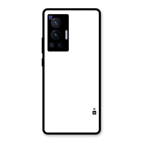 Plain White Glass Back Case for Vivo X70 Pro