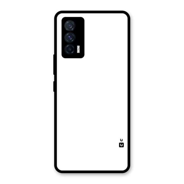 Plain White Glass Back Case for Vivo iQOO 7 5G