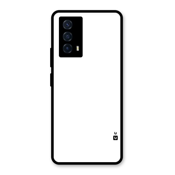 Plain White Glass Back Case for Vivo iQOO Z5