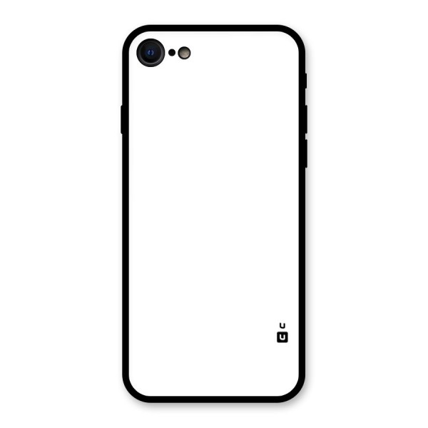 Plain White Glass Back Case for iPhone SE 2022
