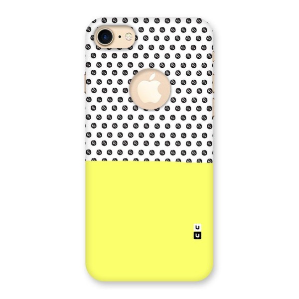 Plain and Pattern Back Case for iPhone 7 Logo Cut