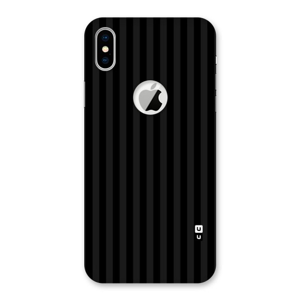 Pleasing Dark Stripes Back Case for iPhone X Logo Cut