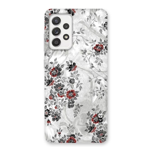 Pleasing Grey Floral Back Case for Galaxy A52