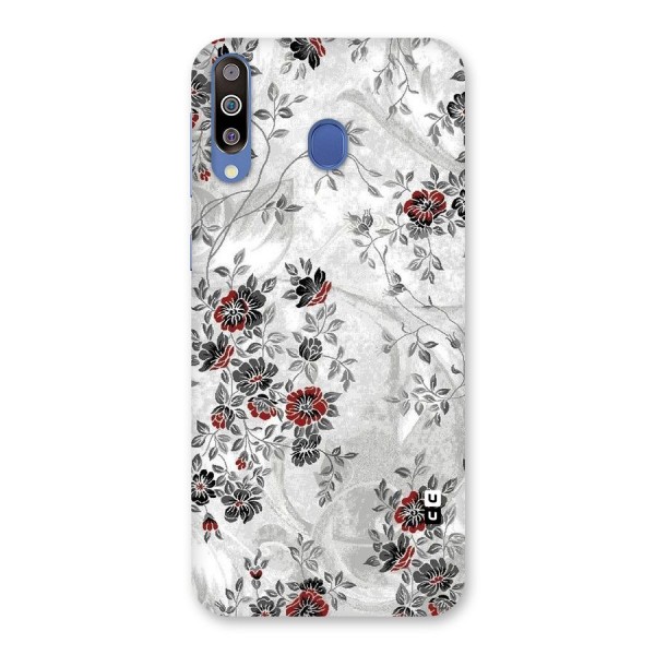 Pleasing Grey Floral Back Case for Galaxy M30