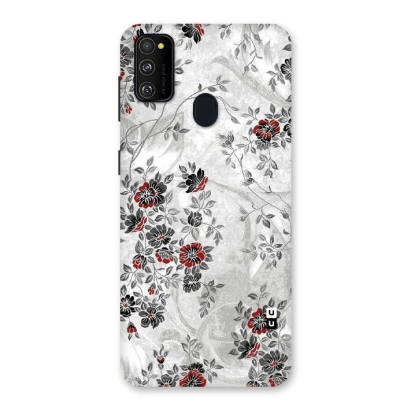 Pleasing Grey Floral Back Case for Galaxy M30s
