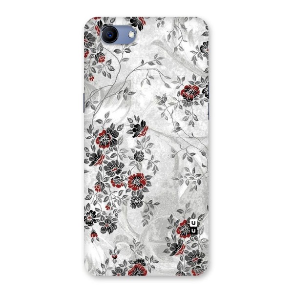 Pleasing Grey Floral Back Case for Oppo Realme 1